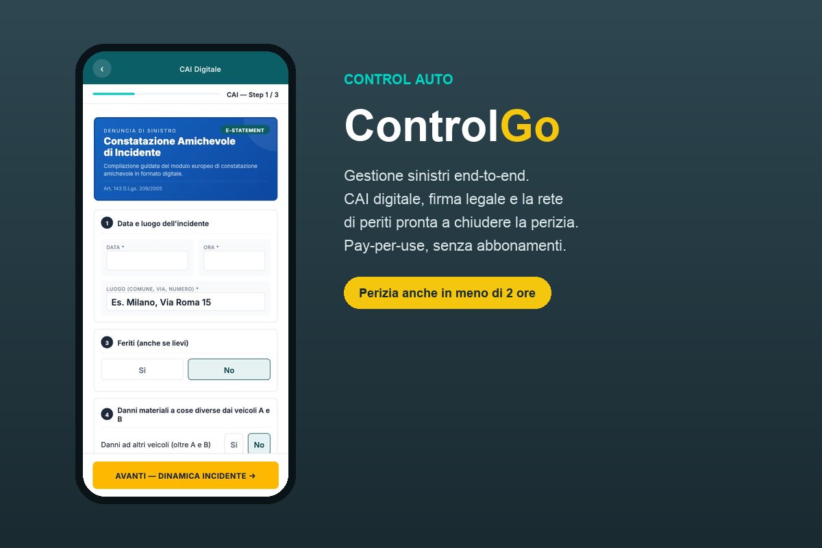 ControlGo, l'app di gestione sinistri end-to-end di ControlAuto